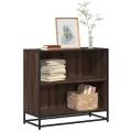 Bibliothèque chêne marron 80,5x35x76 cm bois d'ingénierie