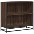 Bibliothèque chêne marron 80,5x35x76 cm bois d'ingénierie
