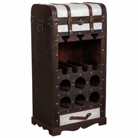 Bottle rack Alexandra House Living Brown PVC Wood Metal Cloth 30 x 85