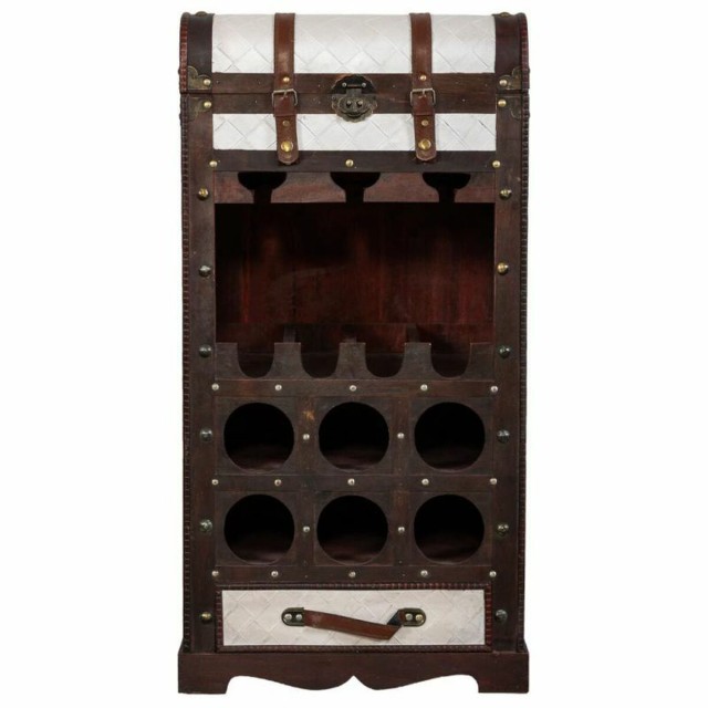 Botellero Alexandra House Living Marrón PVC Madera Metal Tela 30 x 85