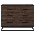 Commode chêne marron 70x41x56 cm bois d'ingénierie