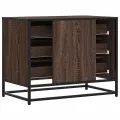 Commode chêne marron 70x41x56 cm bois d'ingénierie
