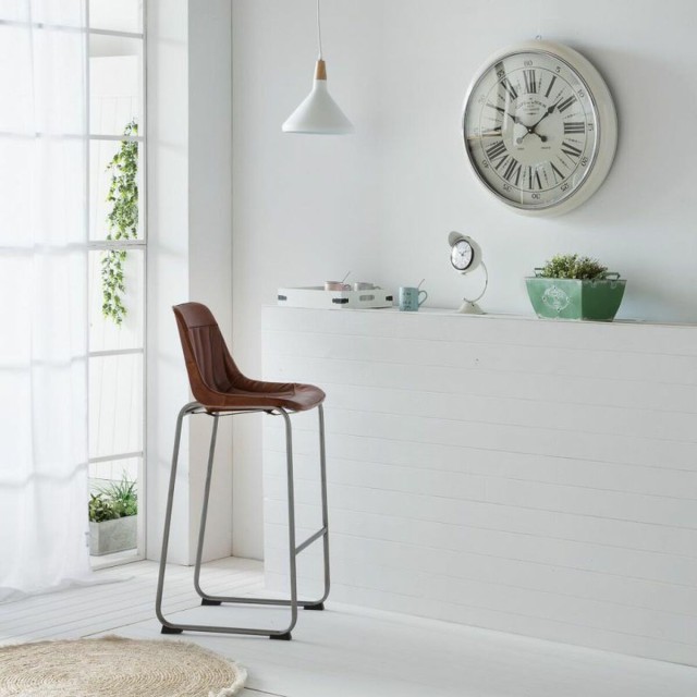 Reloj de Pared Alexandra House Living Blanco Hierro Madera MDF 62 x 6