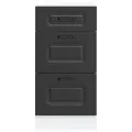 Armoire de cuisine Kalmar noir bois d'ingénierie