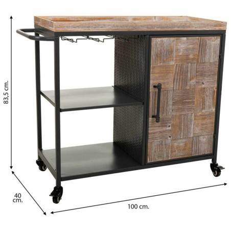 Range Bouteilles Alexandra House Living Marron Fer Bois d'épicéa 40