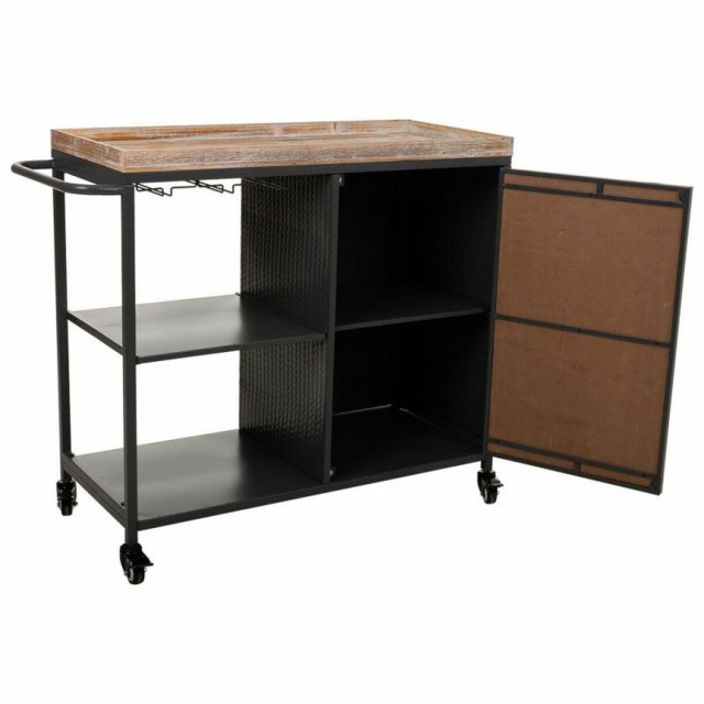 Flaschenregal Alexandra House Living Braun Eisen Tannenholz 40 x 83 x