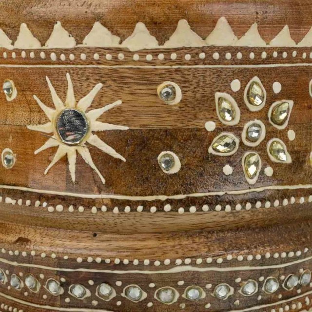 Mortar and pestle Alexandra House Living Mango wood 14 x 25 x 14 cm Br