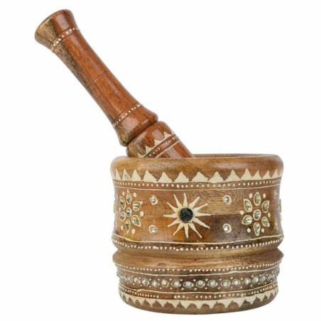 Küchenmörser Alexandra House Living Mango-Holz 14 x 25 x 14 cm Braun