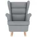 Chaise à bascule gris clair 74x90x102 cm tissu