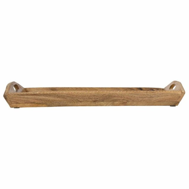 Plateau Alexandra House Living Blanc Naturel Bois de manguier 25 x 6 x