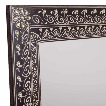 Wall mirror Alexandra House Living White Brown 1 x 62 x 42 cm Rectangu 2