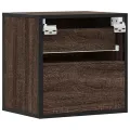 Tables de chevet murales 2 pcs chêne marron 40x31x39,5 cm