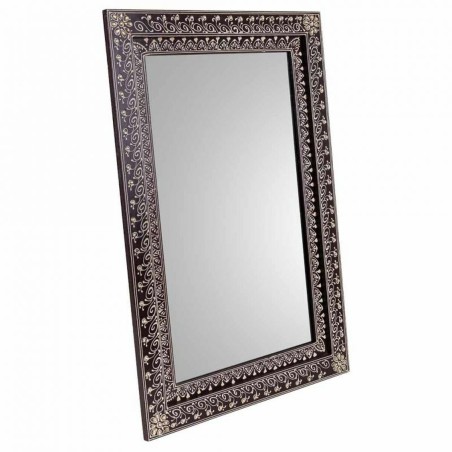 Miroir mural Alexandra House Living Blanc Marron 1 x 62 x 42 cm Rectan