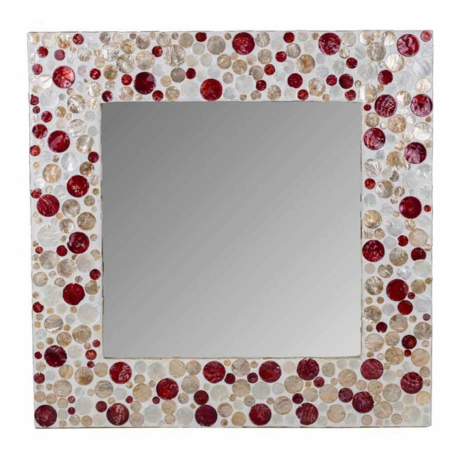 Miroir mural Alexandra House Living Marron Rouge Beige 52 x 2 x 52 cm