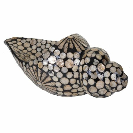 Decorative Figure Alexandra House Living Black Cream Snail 16 x 15 x 4