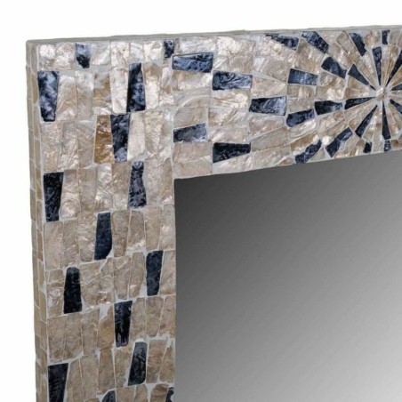 Espejo de pared Alexandra House Living Gris Crema 70 x 3 x 100 cm Rect