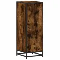 Armoire de bain chêne fumé 35x37,5x100cm bois d'ingénierie