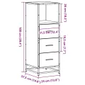 Armoire de bain chêne fumé 35x37,5x100cm bois d'ingénierie