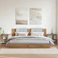 Tables de chevet 2 pcs chêne artisanal bois d'ingénierie