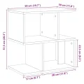 Tables de chevet 2pcs vieux bois 50x30x51,5cm bois d'ingénierie