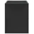 Meuble TV noir 80x31x39,5 cm bois d'ingénierie et métal