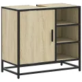 Armoire lavabo de salle de bain chêne sonoma bois d'ingénierie