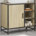Armoire lavabo de salle de bain chêne sonoma bois d'ingénierie