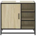 Armoire lavabo de salle de bain chêne sonoma bois d'ingénierie