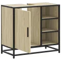 Armoire lavabo de salle de bain chêne sonoma bois d'ingénierie