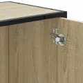 Armoire lavabo de salle de bain chêne sonoma bois d'ingénierie