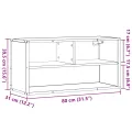 Meuble TV chêne fumé 80x31x39,5 cm bois d'ingénierie et métal