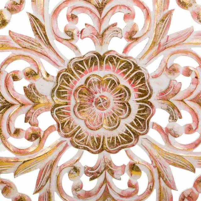 Wanddecoratie Alexandra House Living Wit Hout MDF 2 x 90 x 90 cm