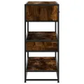 Table console chêne fumé 90x35x80 cm bois d'ingénierie