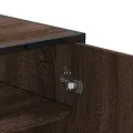 Meuble à chaussures chêne marron bois d'ingénierie et métal