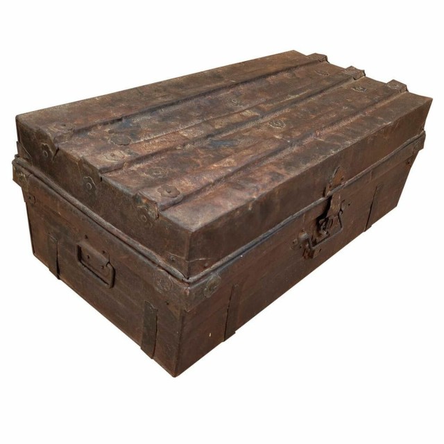 Valise décorative Alexandra House Living Marron Fer Style artisanal 3