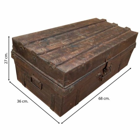 Valise décorative Alexandra House Living Marron Fer Style artisanal 3