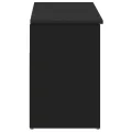 Banc à chaussures noir 102x30,5x45 cm bois d'ingénierie