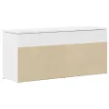 Banc à chaussures blanc 102x30,5x45 cm bois d'ingénierie