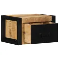 Table de chevet 40x35x25 cm bois massif de manguier brut
