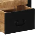 Table de chevet 40x35x25 cm bois massif de manguier brut