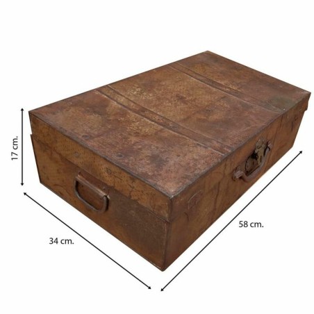 Decorative suitcase Alexandra House Living Brown Iron Traditional styl