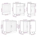 Ensemble d'armoires de cuisine 11 pcs Lucca bois d'ingénierie