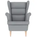 Fauteuil gris clair 74x84x100 cm tissu