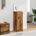 Armoire à chaussures vieux bois 32x35x92 cm bois d'ingénierie
