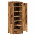 Armoire à chaussures vieux bois 32x35x92 cm bois d'ingénierie