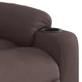 Fauteuil de massage inclinable électrique Marron foncé Tissu