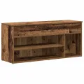 Banc à chaussures vieux bois 102x30,5x45 cm bois d'ingénierie