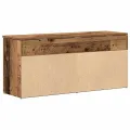 Banc à chaussures vieux bois 102x30,5x45 cm bois d'ingénierie