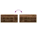 Banc à chaussures vieux bois 102x30,5x45 cm bois d'ingénierie