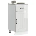 Armoire de cuisine Lucca blanc brillant bois ingénierie